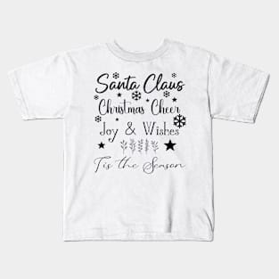 Santa Claus in Dark Font Kids T-Shirt